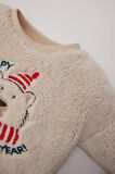 DeFacto Erkek Bebek Bisiklet Yaka Yılbaşı Temalı Pelüş Sweatshirt D6594A524WNBG286