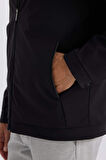 DeFacto Slim Fit Dar Kesim Polo Yaka Astarlı Fermuarlı Mont D7524AX25SPBK27