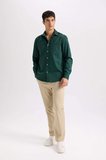 DeFacto Regular Fit Normal Kesim Yazlık Düz Paça Chino Kanvas Pantolon D7349AX25SPBG193