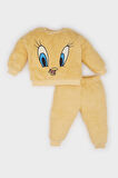 DeFacto Kız Bebek Looney Tunes 2'li Takım Bisiklet Yaka Pelüş Sweatshirt Beli Lastikli Eşofman Altı D7260A524WNYL516