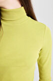 DeFacto Coool Fitted Balıkçı Yaka Fitilli Kaşkorse Basic Düz Uzun Kollu Tişört B6783AX24AUGN263