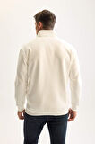 DeFacto 3 İplik Pamuklu Şardonlu İçi Polarlı Comfort Regular Fit Rahat Kalıp Dik Yaka Fermuarlı Kalın Sweatshirt D9067AXNSWT32
