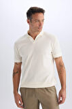 Regular Fit Kısa Kollu Pilise Polo Tişört