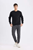 DeFacto Slim Fit Dar Kesim Jogger Eşofman Altı Basic Düz Pike Beli Bağcıklı Lastikli Paça Cepli  R9262AZ24AUAR184