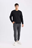 DeFacto Slim Fit Dar Kesim Jogger Eşofman Altı Basic Düz Pike Beli Bağcıklı Lastikli Paça Cepli  R9262AZ24AUAR184