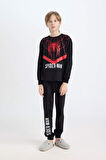 DeFacto Erkek Çocuk Pijama Takımı Marvel Spiderman Uzun Kollu Üst Uzun Alt D6527A824WNBK81