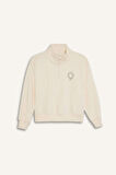 DeFacto Kız Çocuk Relax Fit Dik Yaka Yarım Fermuarlı Baskılı Sweatshirt D0620A824AUER134