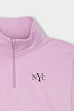 DeFacto Kız Çocuk Relax Fit Yarım Fermuarlı Baskılı Sweatshirt D0620A824AUPR139