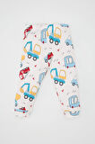 Erkek Bebek Pijama Takımı Araç Baskılı Uzun Kollu Üst Alt