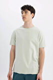  Erkek T-shirt Mint Yeşili B7755ax/gn1181