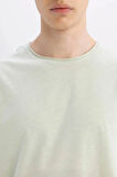  Erkek T-shirt Mint Yeşili B7755ax/gn1181