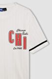 DeFactoFit NBA Chicago Bulls Boxy Fit Bisiklet Yaka Kısa Kollu Tişört C4460AX24HSER105