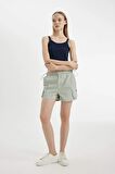 DeFacto Coool Regular Fit Normal Bel Kısa Paça Gabardin Şort A3688AX24HSGN1128