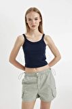 DeFacto Coool Regular Fit Normal Bel Kısa Paça Gabardin Şort A3688AX24HSGN1128