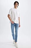 DeFacto Pedro Slim Fit Dar Kalıp Normal Bel Dar Paça Jean Pantolon D1832AX24SMNM39