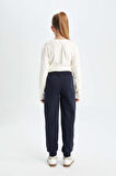 DeFacto Kız Çocuk Lacivert Standart Fit Beli Paçası Lastikli Basic Düz Okul Jogger Eşofman Altı Y1226A624AUNV251
