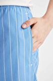 DeFacto Coool Straight Fit Çizgili Normal Bel Poplin Pantolon D4855AX24HSBE86