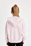 DeFacto Kız Çocuk Oversize Geniş Kalıp Kapüşonlu İşlemeli Kalın Sweatshirt D2885A824WNPN440