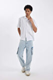 DeFacto Baggy Fit Geniş Kalıp Normal Bel Geniş Paça Jean Pantolon C7376AX24AUNM39