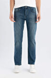 DeFacto Sergio Regular Fit Normal Bel Boru Paça Düz Paça Jean Pantolon R9026AZ24AUNM41