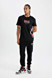 DeFactoFit NBA Chicago Bulls Kalın Jogger Eşofman Altı Standart Fit Cepli Esnek Bantlı Paça C9273AX24AUBK81