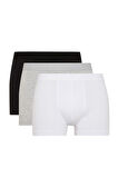 DeFacto Erkek Regular Fit 3'lü Boxer A3152AX24AUWT34