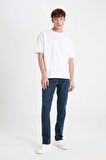 DeFacto Pedro Slim Fit Dar Kalıp Normal Bel Dar Paça Jean Pantolon R8791AZ24AUNM83
