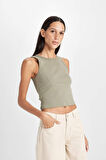 DeFacto Slim Fit Dar Kesim Halter Yaka Basic Düz Fitilli Kaşkorse Atlet A8859AX24AUKH465