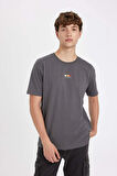 DeFacto %100 Pamuk Regular Fit Bisiklet Yaka Baskılı Kısa Kollu Tişört B5076AX24AUGR474