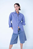 DeFacto Oversize Fit Poplin Uzun Kollu Gömlek D4899AX24AUBE270