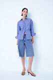 DeFacto Oversize Fit Poplin Uzun Kollu Gömlek D4899AX24AUBE270