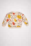 DeFacto Erkek Bebek Bisiklet Yaka Hayvan Desenli İçi Yumuşak Tüylü Sweatshirt D3932A524WNER42