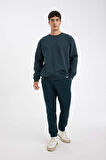DeFacto Relax Fit Kalın Jogger Eşofman Altı Basic Düz Beli Bağcıklı Lastikli Paça Cepli U7438AZ24AUGN1079