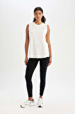 DeFactoFit Long Fit Bisiklet Yaka Sporcu Modal Atlet