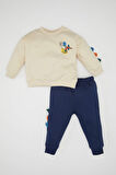 DeFacto Erkek Bebek 3D Baskılı İnce Sweatshirt Eşofman Altı 2'li Takım D3934A524WNER42