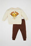 DeFacto Erkek Bebek Disney Lion King İnce Sweatshirt Eşofman Altı 2'li Takım D4696A524AUER42