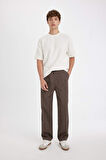 DeFacto Yazlık Gabardin Pantolon Wide Straight Bol Rahat Kesim Geniş Düz Paça Cepli C9159AX24AUBN571