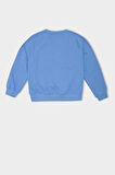 DeFacto Kız Çocuk Pembe Oversize Geniş Kalıp Bisiklet Yaka Baskılı Sweatshirt D1100A824AUBE514