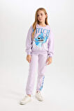 DeFacto Kız Çocuk Disney Lilo & Stitch Beli Lastikli Standart Fit Jogger Eşofman Altı D3224A824WNPR143