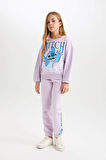 DeFacto Kız Çocuk Disney Lilo & Stitch Beli Lastikli Standart Fit Jogger Eşofman Altı D3224A824WNPR143