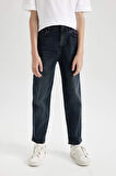 Erkek Çocuk Straight Fit Düz Paça Cepli Jean Pantolon