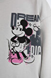 DeFacto Kız Çocuk Disney Mickey & Minnie Relax Fit Bisiklet Yaka Sweatshirt D3116A824WNGR503