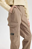 DeFacto Erkek Çocuk Beli ve Paçası Lastikli Kargo Cepli Pelüş Polar Astarlı Jogger Pantolon D3460A824WNBG315