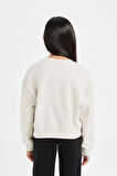 DeFacto Kız Çocuk Relax Fit Bisiklet Yaka Baskılı Selanik Kumaş Sweatshirt D4786A824WNBG354