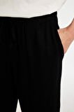 DeFacto Regular Fit Crop Fit Krinkıl Viskon Kapri D5895AX24HSBK81