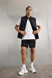 DeFactoFit Standart Fit Normal Kesim Sporcu Kısa Paça Şort C9176AX24AUBK81