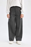 DeFacto Kız Çocuk Wide Leg Geniş Bol Paça Beli Lastikli Basic Düz Eşofman Altı D3889A824WNAR195