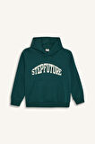 DeFacto Erkek Çocuk Kapüşonlu Baskılı Cepli Kalın Sweatshirt D3033A824WNGN155