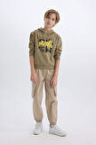 DeFacto Erkek Çocuk Kapüşonlu Baskılı Sweatshirt D3037A824WNKH488