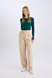 DeFacto Coool Gabardin Pantolon Baggy Fit Normal Bel Cepli Basic Düz D3761AX24AUER42